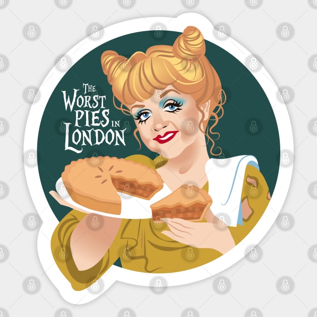 The Worst Pies in London Sticker by AlejandroMogolloArt